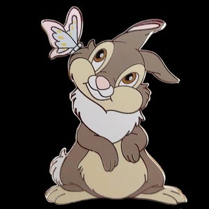 Disney Fantasy Pin - Bambi Movie - Thumper with a Butterfly on his cheek