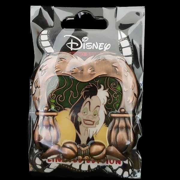 Disney Pin - DSSH – Stained Glass Villainous Frames – Cruella De Vil LE 400