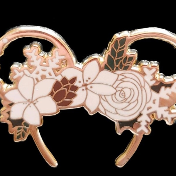 Fantasy Pin - Disney Ears Headband / EarBand Princess Wedding with Flowers