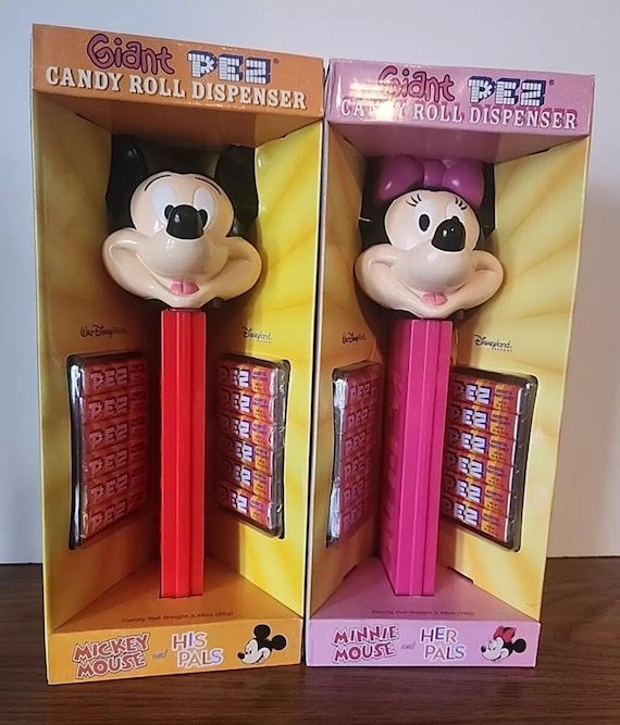 2 2003 Giant Disney His Pals Mickey & Minnie Mouse PEZ Dispensers
