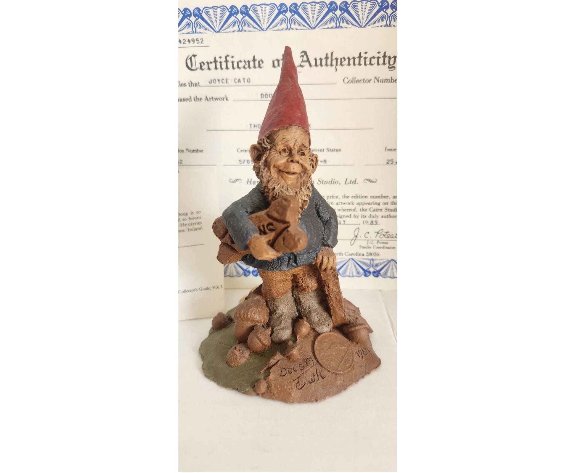 tom clark gnome ノーム 樹脂製 置物 Vtg 1989 Tom Clark Gnome Sculpture Prof #5090 Cairn Studios