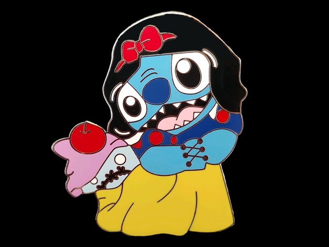 Fantasy Pin Disney Stitch Dressed as Snow White Holding Etsy