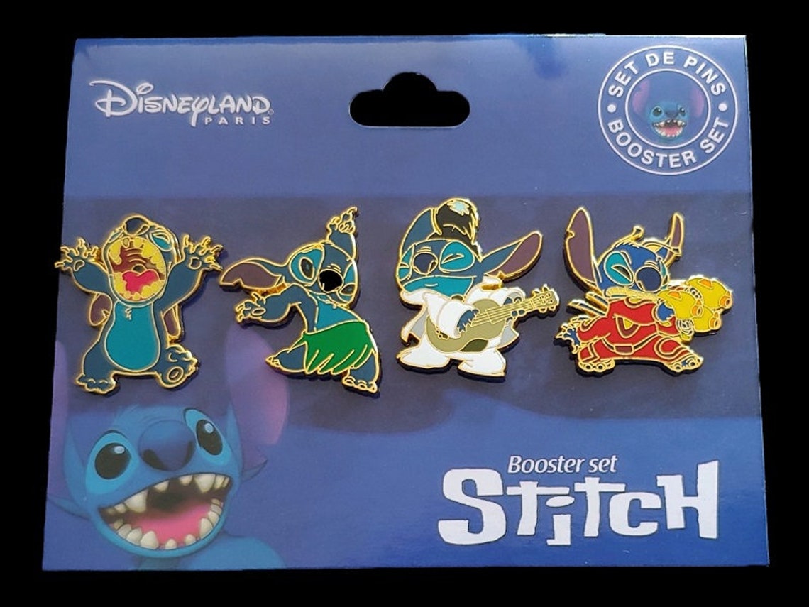 Disney Fantasy Pin Booster Set Collection 4 Pin Set STITCH Etsy