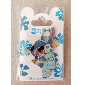 Disney Pin - DLP - Stitch dressed in babydoll outfit sleeping with Scrump