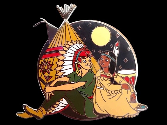 Disney Fantasy Pin - Disney Peter Pan With Tiger Lily