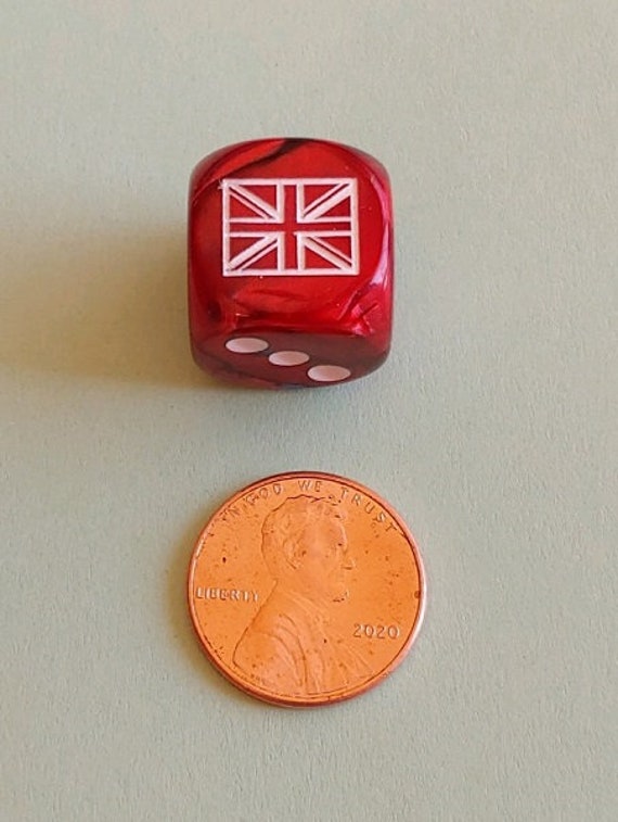 Details about / Axis /& Allies England UK Flag 5 Dice Set 16mm D6 RPG British Union Jack WWII New