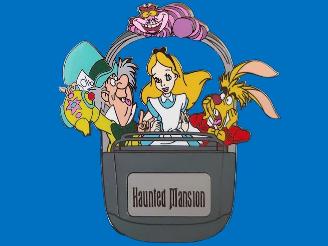 Fantasy Pin - JUMBO Disney Alice / Mad Hatter / Cheshire Cat