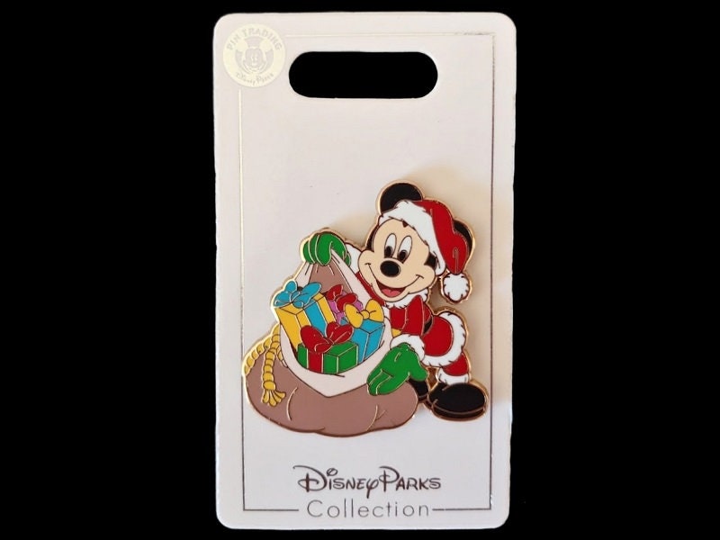 Disney Pin - Christmas Holiday Santa Clause Mickey Mouse with Bag of Presents Gifts