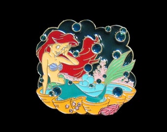 ;Disney Trade Pin Large Ariel bath Stained Glass Limited Edition 250 ;Disney Trade Pin Large Ariel bath Stained Glass Limited Edition 250