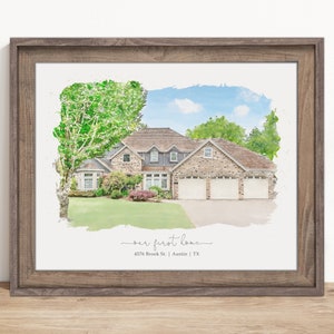 Realtor Closing Gift For Clients, Real Estate Agent New Home Gift Basket Ideas For Buyer And Seller, House Portrait Painting