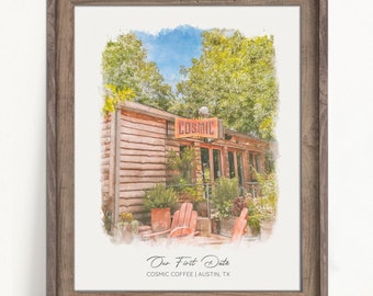 Our First Date Gift For Her & Him, Where We Met Engagement Gifts, Where It All Began Gift For Boyfriend