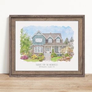 House Painting From Photo Custom House Portrait Framed