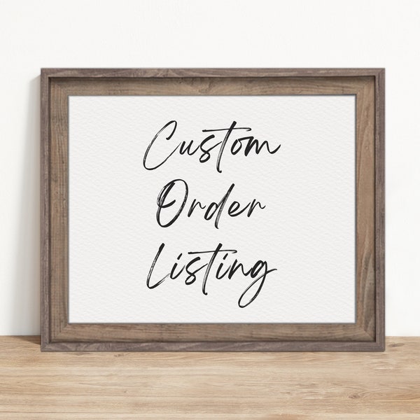 Custom Order Listing for Casa Bella Portraits