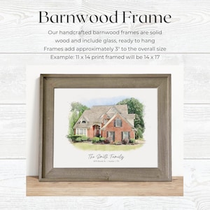 Custom Landscape Watercolor Painting From Photo Available Canvas And Framed Barnwood Frame Print