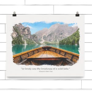 Custom Landscape Watercolor Painting From Photo Available Canvas And Framed Unframed Print