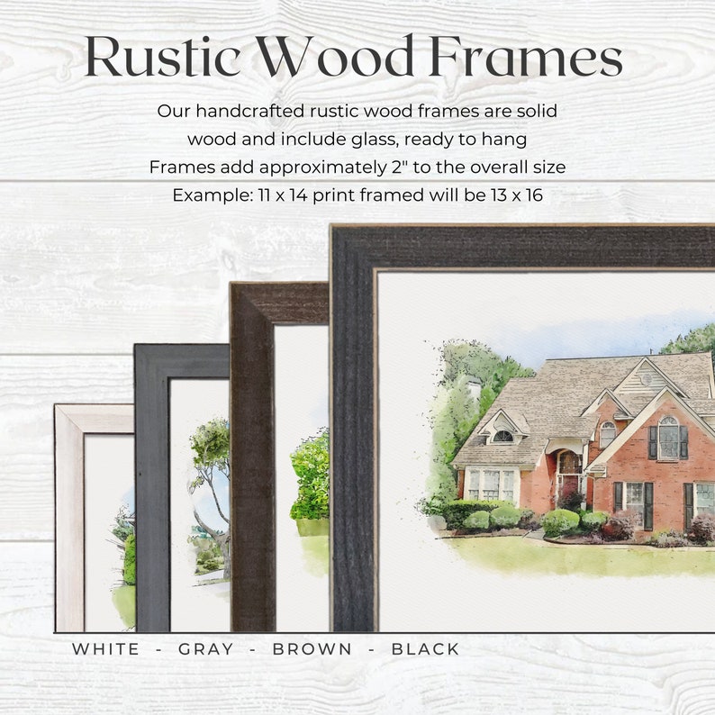 Townhouse Watercolor Portrait Painting From Photo, Custom House