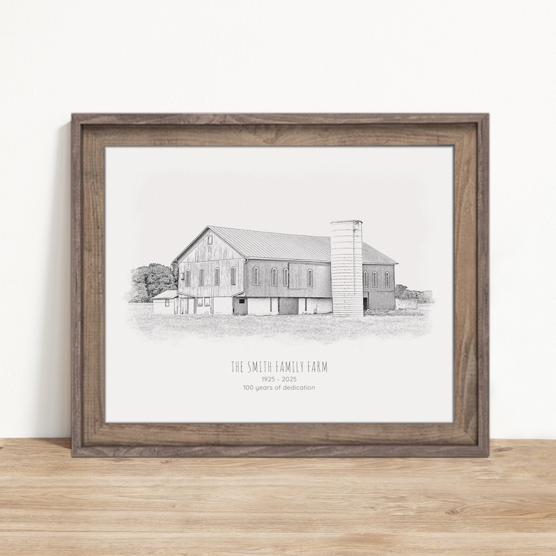 House Drawing From Photo Black and White Home Pencil Sketch Portrait image 1