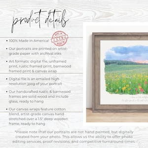 Custom Landscape Watercolor Painting From Photo Available Canvas And Framed Digital File