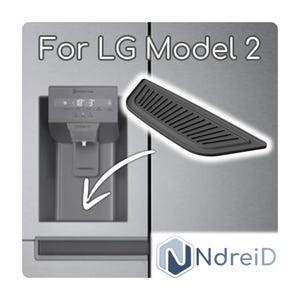 For LG | Refrigerator drip tray for ice & water dispenser | Premium custom fit | Magnetic | MultiDoor, SideBySide - Model 2