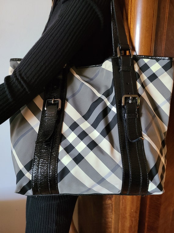 burberry nova check nylon tote