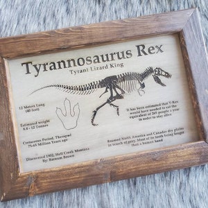 Tyrannosaurus Rex - Laser Engraved Home Decor