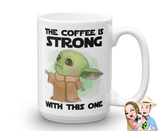 De koffie is sterk met deze - gesublimeerde mok