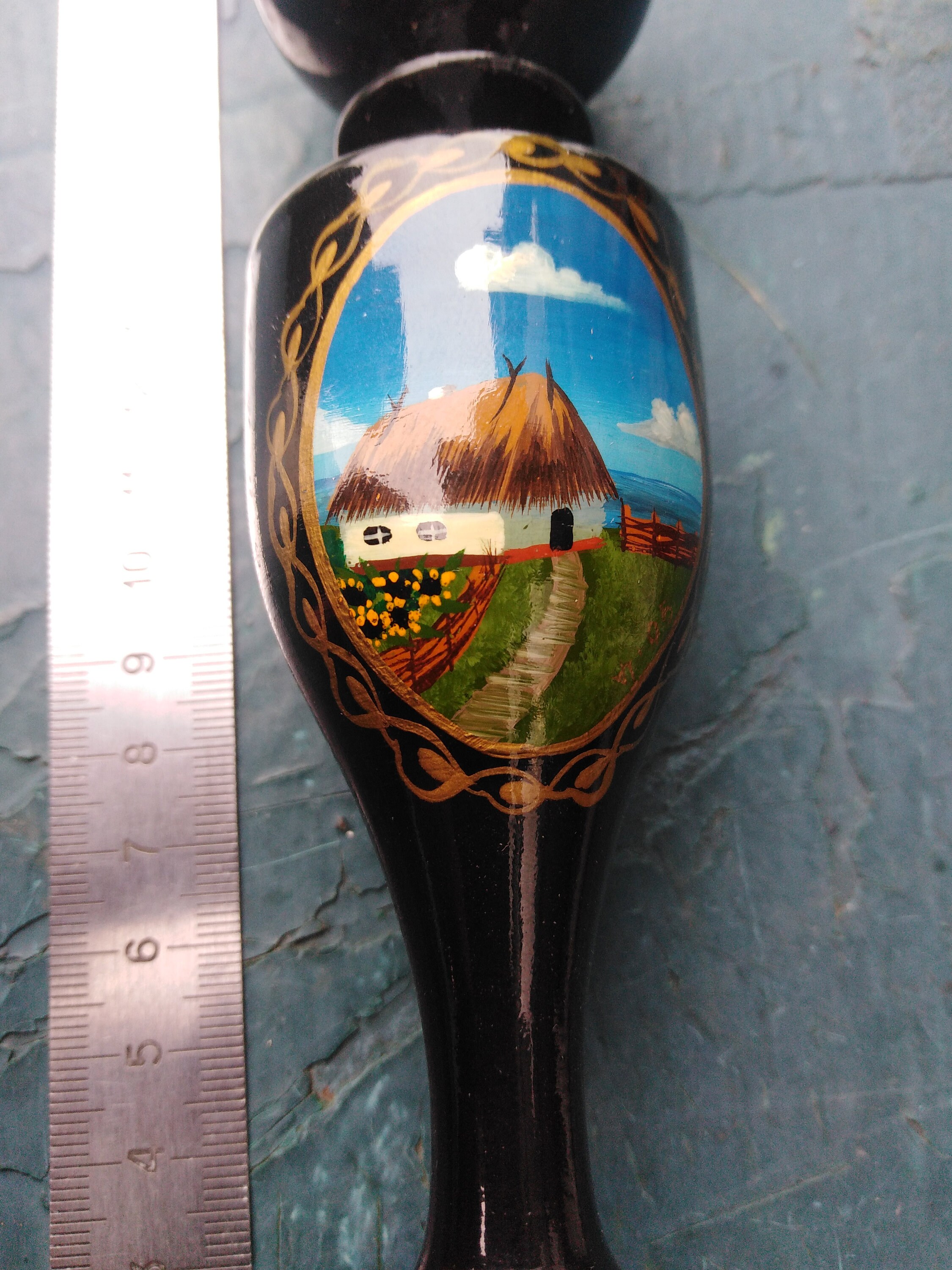 Candelabro de madera con una pintoresca imagen de la URSS | Etsy