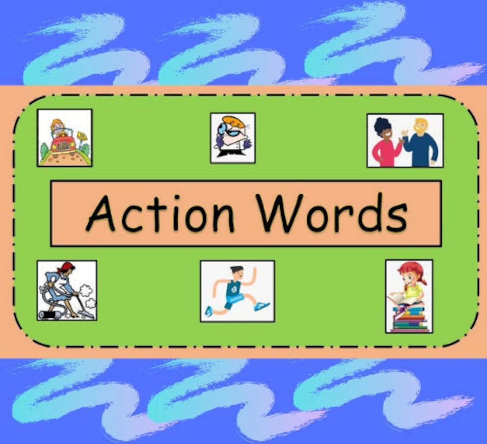 Action Words Action Word Cards Word Cards Flashcards Etsy