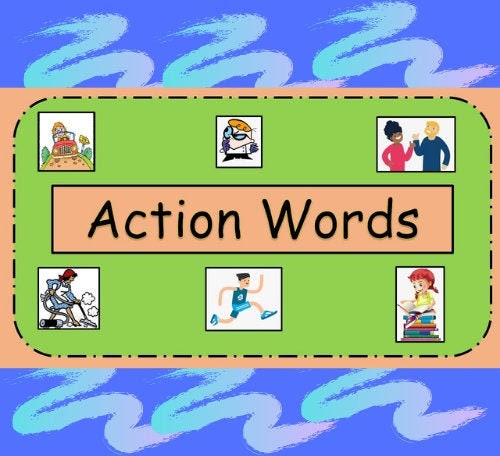 Action Words Action Word Cards Word Cards Flashcards | Etsy