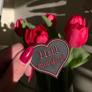 11:11 Manifest Embroidered Faux Leather Patch - Iron On