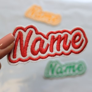 Embroidered personalized name or word patch / Iron on / Sew on / Girls and Boys badge