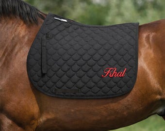 Personalized Embroidered Saddle Pad - Horse Tack With Custom Name