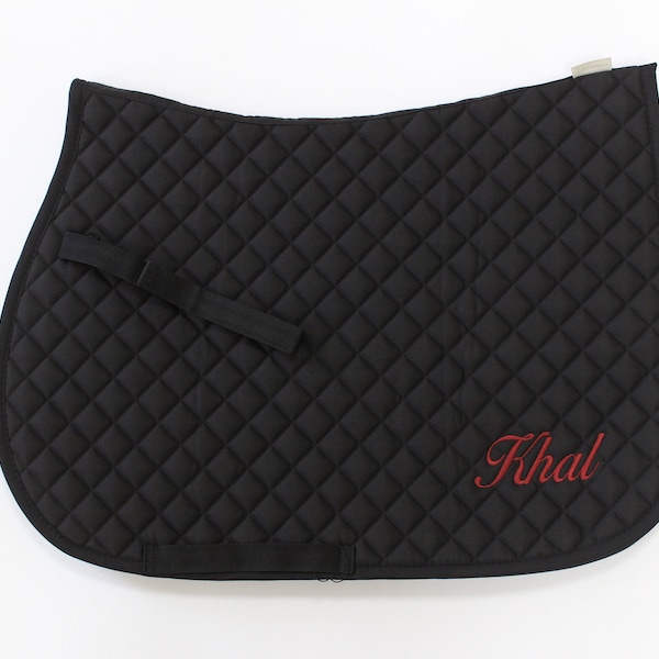 Personalized embroidered saddle pad / Horse Pony tack / Custom saddle pad with name