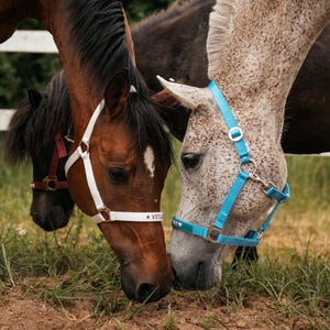 Choose your color - Basic embroidered horse halter / Equestrian tack / Embroidered halter / Personalized horse name / Personalized halter