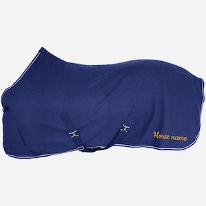 Embroidered horse fleece blanket / Personalized fleece rug / Sweat rug with horse name / Horse sheet