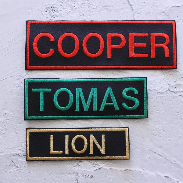 Personalised Dog Name Velcro Etsy