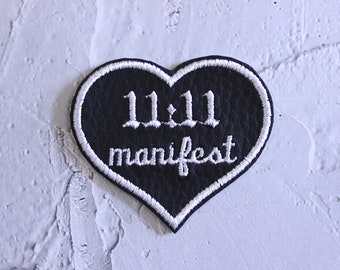 Angel numbers 11:11 manifest embroidered patch / Iron on patch / 11 number patch / Angel number patch / Manifest patch