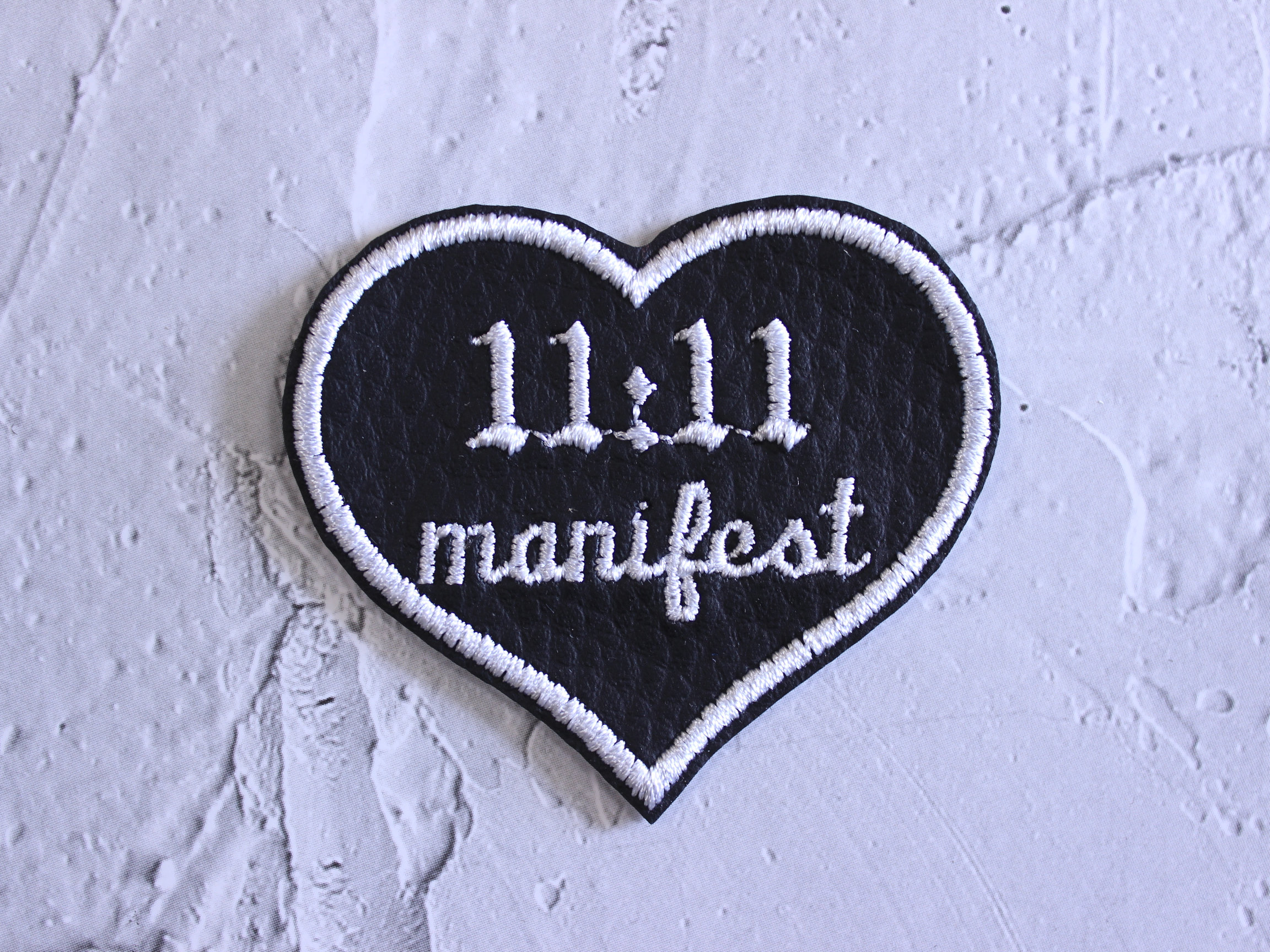 11:11 Manifest Embroidered Faux Leather Patch - Iron On - Etsy