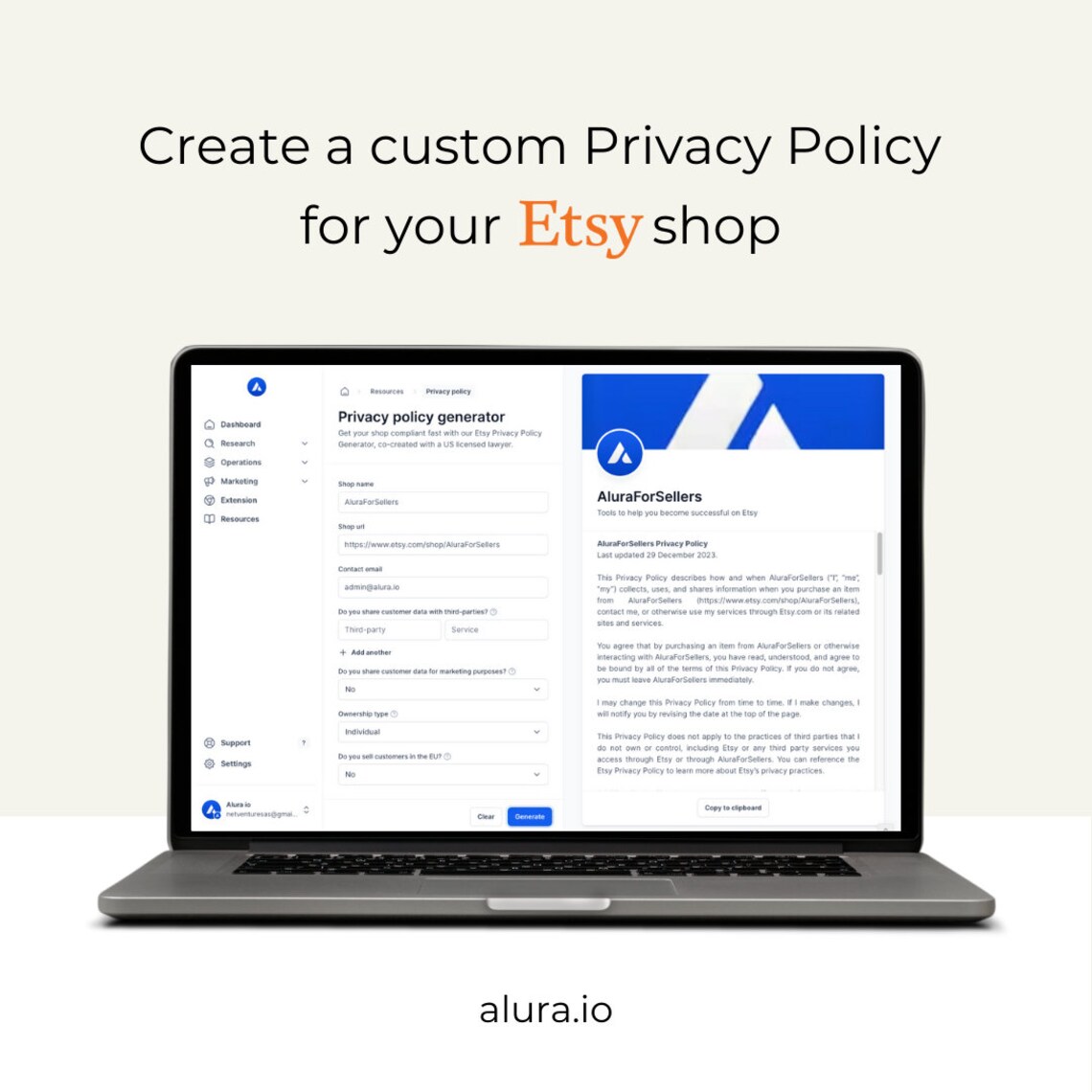 Etsy Privacy Policy Template Free Generator for Etsy Shops Created by