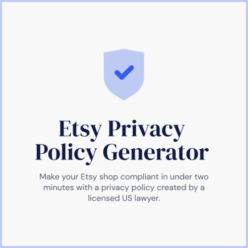 Etsy Privacy Policy Template Free Generator For Etsy Shops Etsy