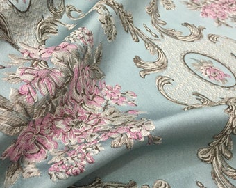 pink floral curtain fabric