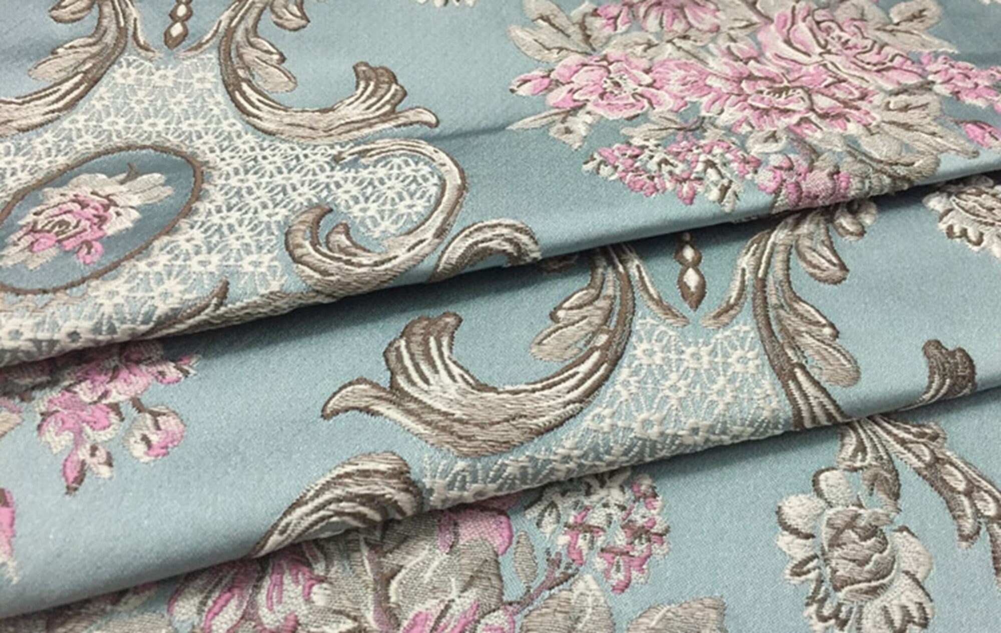 Large Scale Floral Jacquard Brocade Fabric Fabric by the Yard,29 Inches