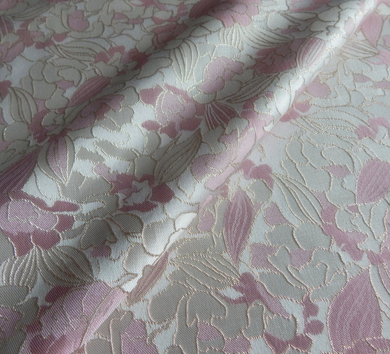 Metallic Jacquard Brocade Fabric Floral Jacquard Yarn Dyed Etsy