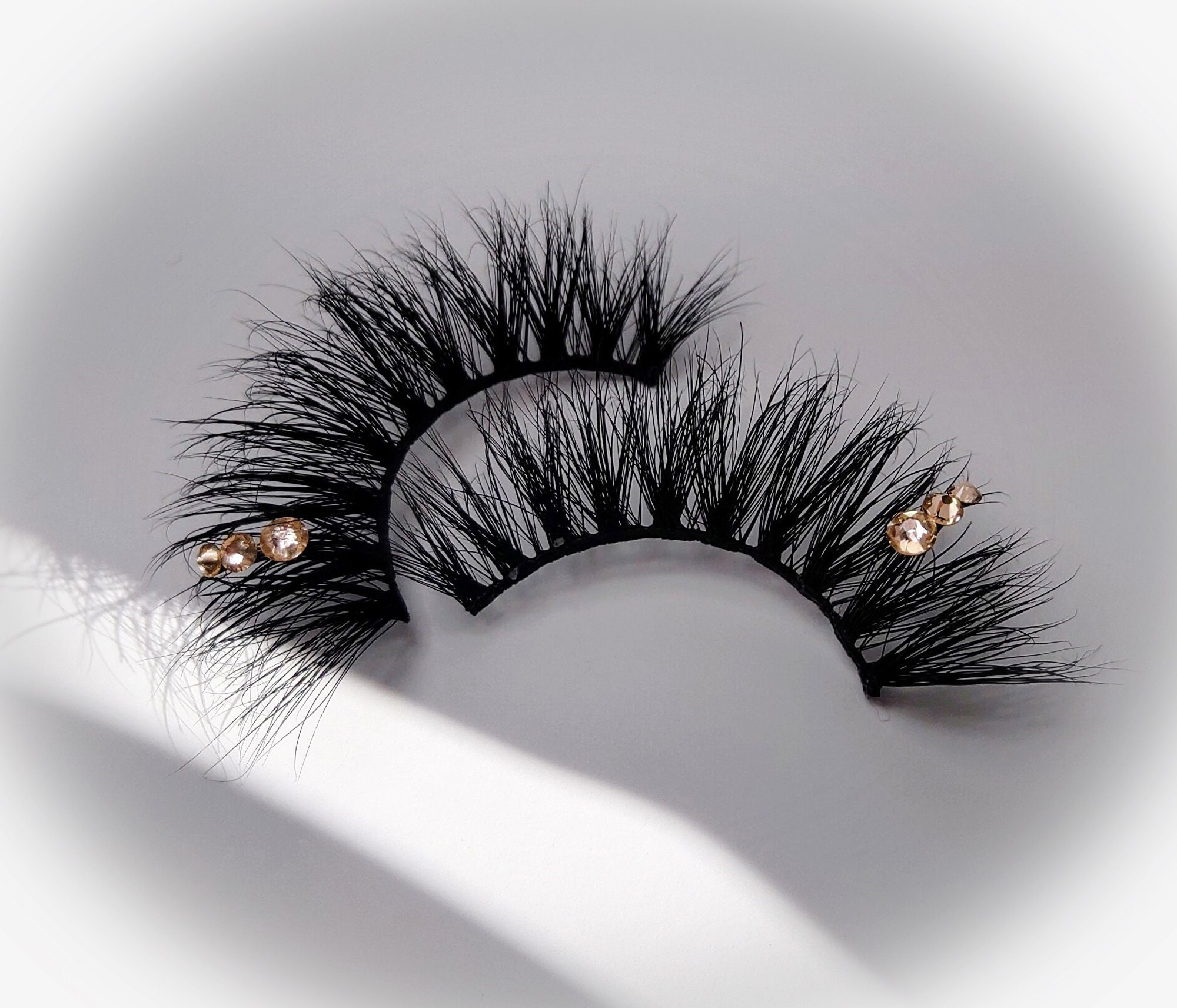 Handmade Real Mink Strip Lashes with Real Swarovski Jewelry Etsy