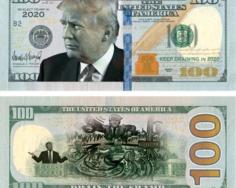 US President Donald Trump Gold Foil Paper Moeny Non Currency Collection Gifts HV