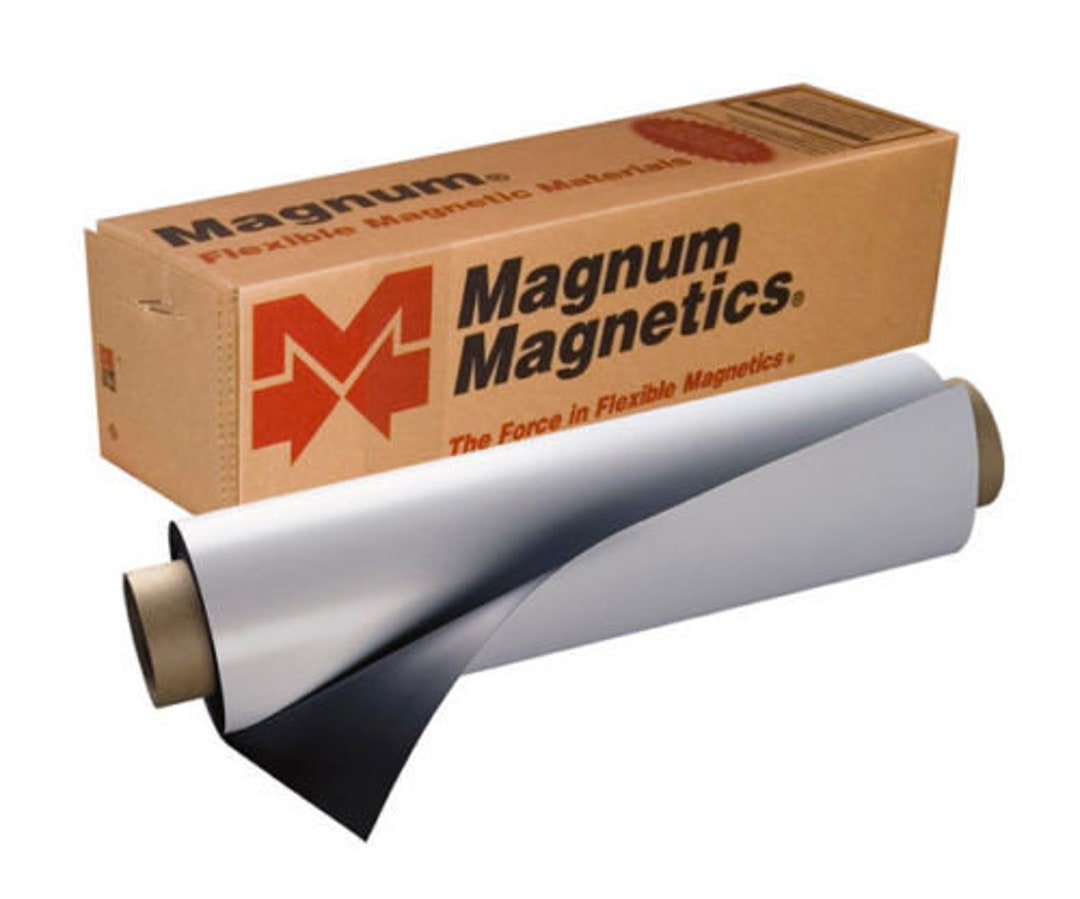 12 Zoll Breit 5 Fuß Magnum Mag 12" Breite X 5 Fuß ROLLE 30 Mil. Magnetisches Schild Blatt Magnetfolie Rolle
