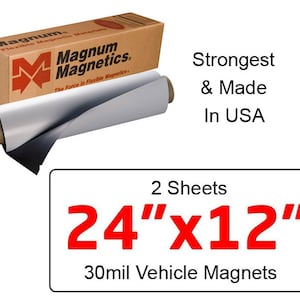 Magnetic Sheet 2-12x24 - 30 Mil