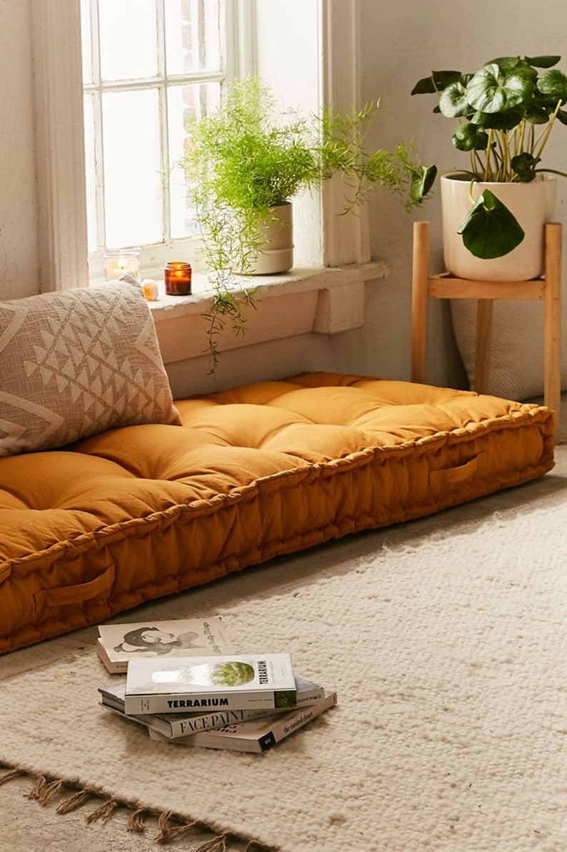 Daybed Cushion Quilted mattress French Mattress Floor Etsy