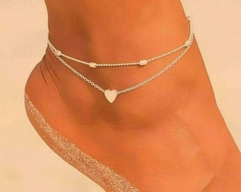 26.5cm Unique Multi Color Crystal Silver Plated Bohemian Women Metal Anklets 26.5cm Unique Multi Color Crystal Silver Plated Bohemian Women Metal Anklets
