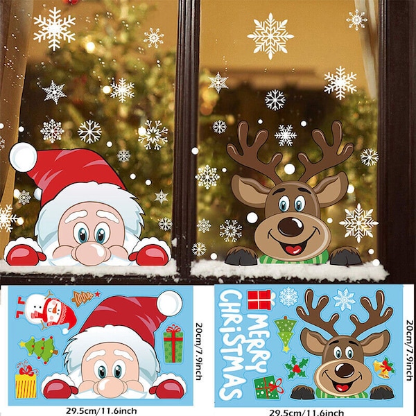 Christmas Window Stickers Uk Etsy UK